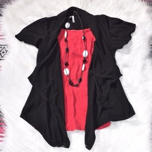 Studio Y Black open from cardigan